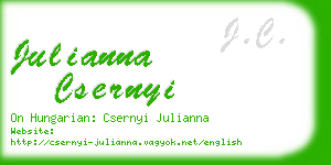 julianna csernyi business card